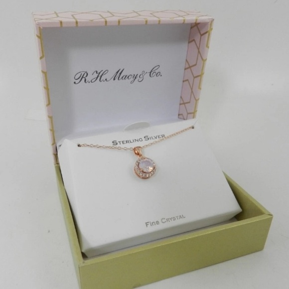 Giani Bernini Rose Gold and Silver Crystal Necklace MSRP $85 - Picture 3 of 7